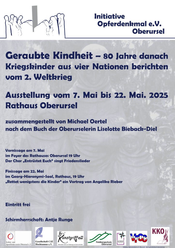 Flyer Geraubte Kindheit (Vorderseite)